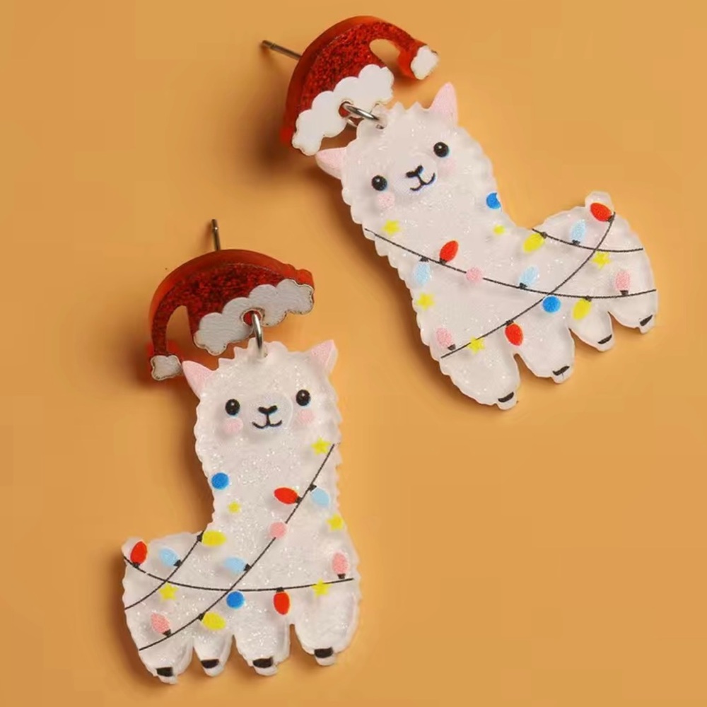 New Lama Earrings Christmas